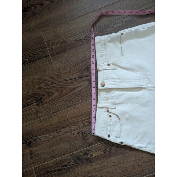 Madewell The Perfect Vintage Mid-Length Jean Short in Canvas Cream Womens 30 - Picture 10 of 13